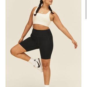 Black High-Rise Bike Short